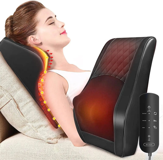 Masgre Back Massager with Heat 3D Kneading Massage Pillow for Back Neck Shoulder Leg Pain Relief Gifts for Women Men Mom