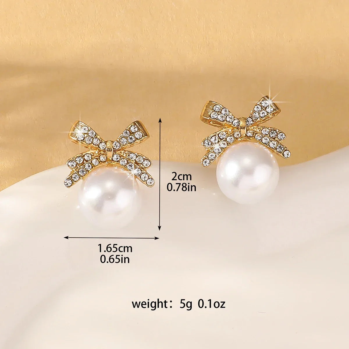 Women's Silver Needle Bow Studded With Diamond Pearl Earrings, Fashionable And Niche Design, High-end And Refreshing Earrings
