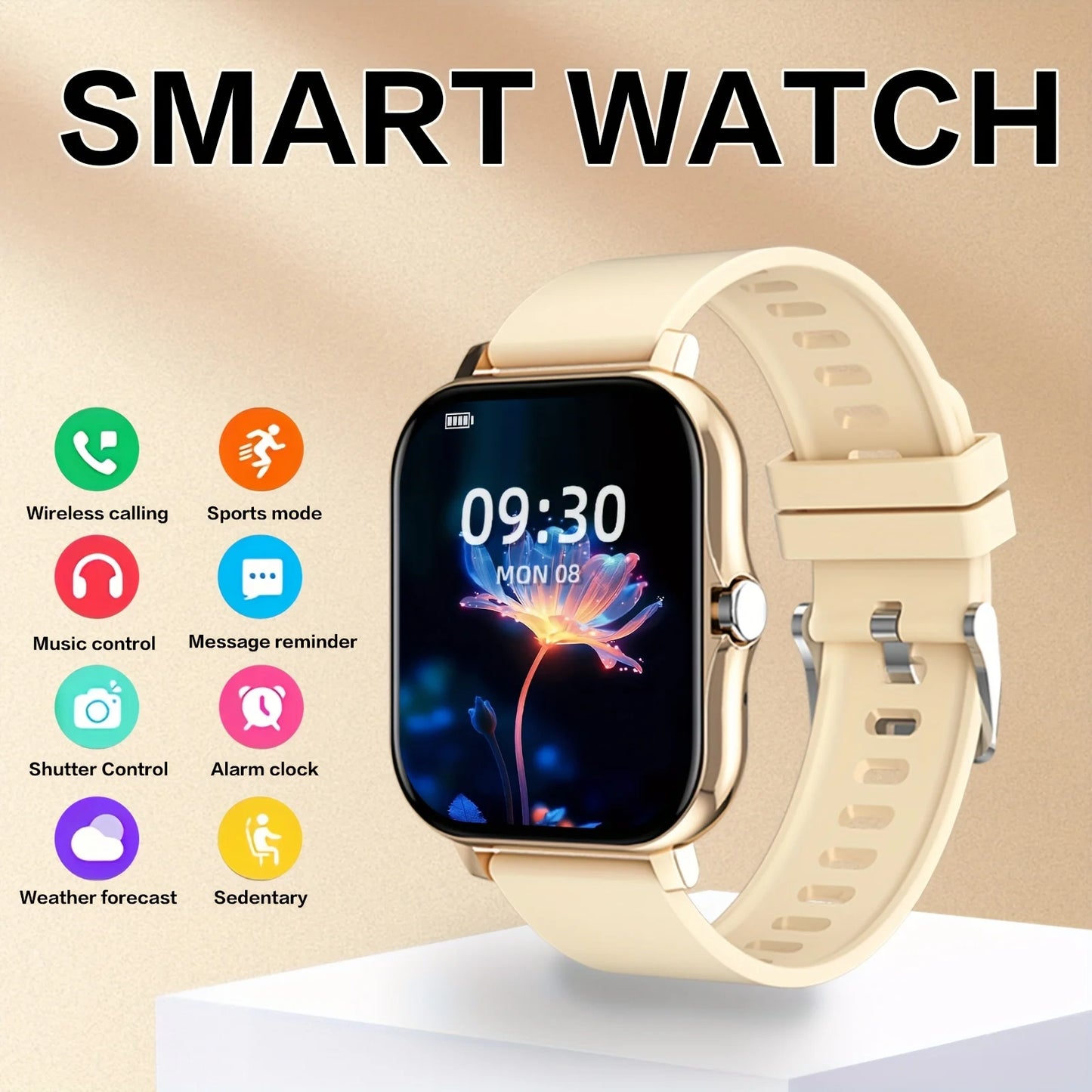 LAXASFIT Smart Watch 1.83-inch Color Display Bluetooth Calling Heart Rate Monitoring Men Women Smartwatch For Android iOS