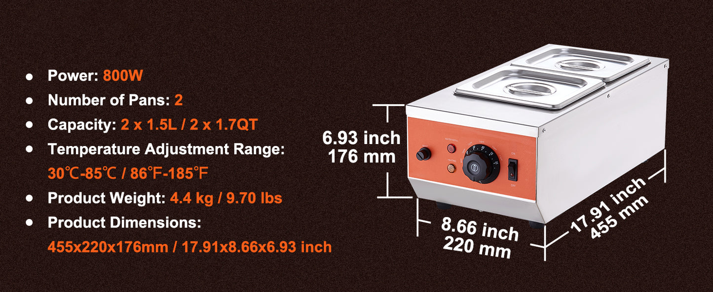 SucceBuy Double Cylinder Electric Chocolate Tempering Machine