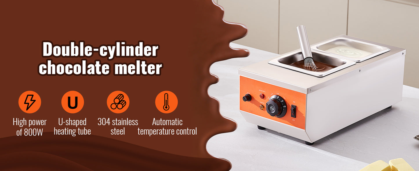 SucceBuy Double Cylinder Electric Chocolate Tempering Machine