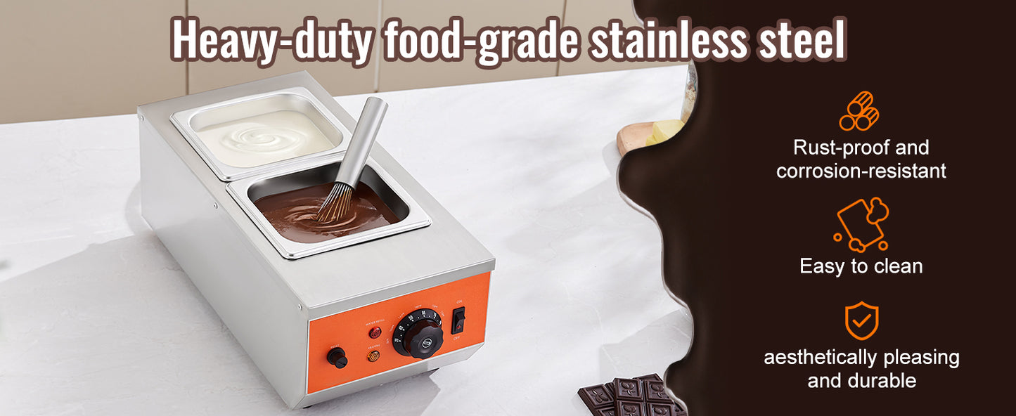 SucceBuy Double Cylinder Electric Chocolate Tempering Machine