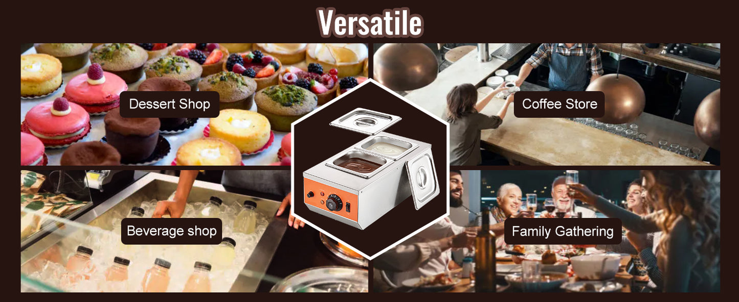 SucceBuy Double Cylinder Electric Chocolate Tempering Machine