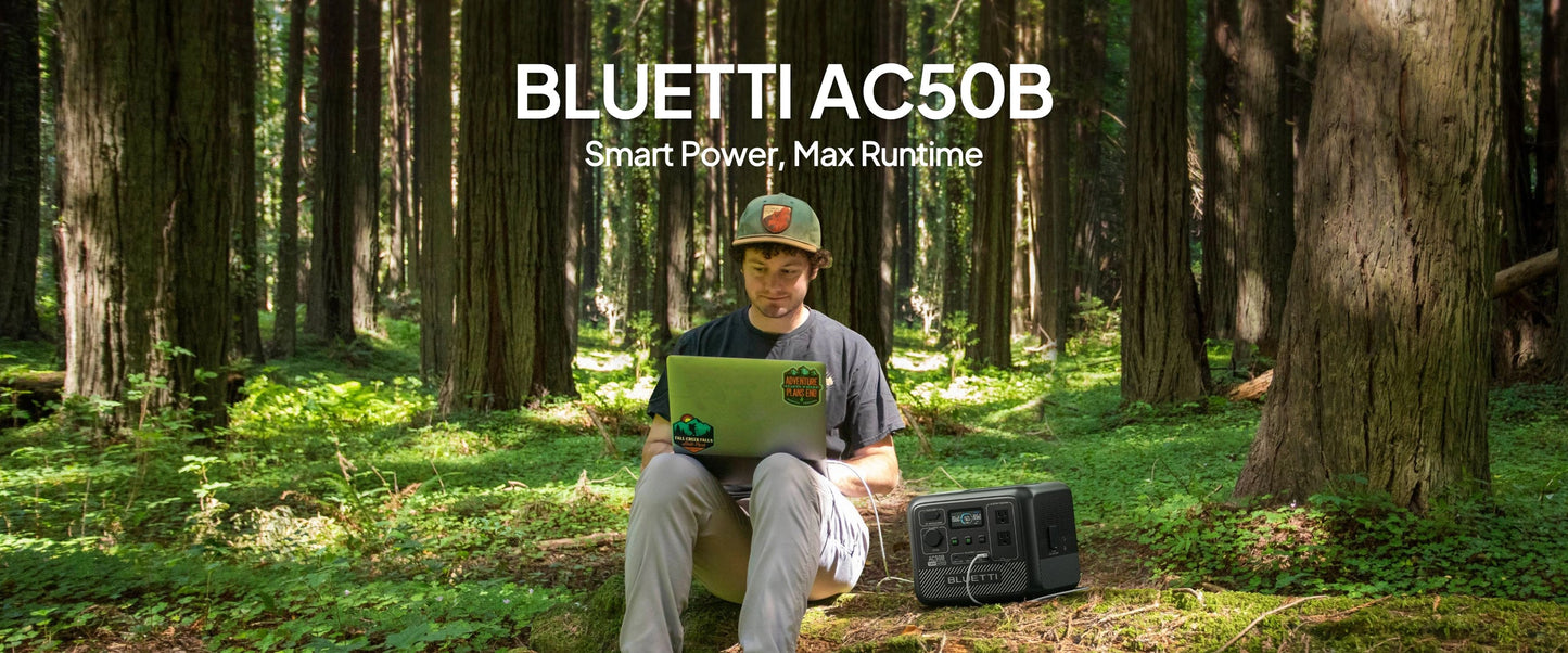 BLUETTI AC50B Portable Power Station | 700W 448Wh Compact Reliable Energy for Outdoor and Emergency Use