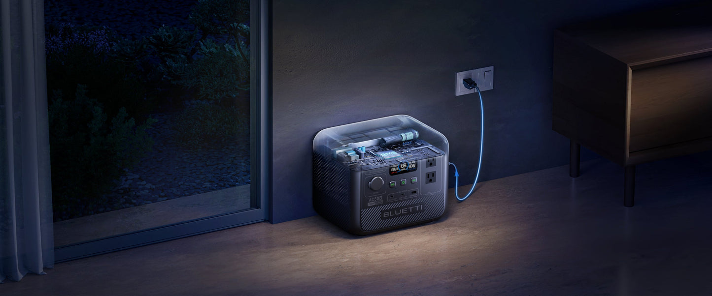 BLUETTI AC50B Portable Power Station | 700W 448Wh Compact Reliable Energy for Outdoor and Emergency Use